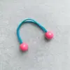 Nuevo Anillo para el Cabello Elástico Alto Color Caramelo Redondo con Cuentas Cuerda para la Cabeza Simple Color Sólido Banda Elástica para el Cabello de Niña Linda
