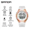Reloj Electrónico Deportivo Multifuncional Luminoso Sanda para Hombre, Cronómetro Impermeable, Reloj para Estudiantes con Temporizador, Reloj Personalizado de Doble Hora para Mujer