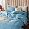 Color Ins Cuatro Estaciones Universal Amigable con la Piel Lavable al Agua Funda Nórdica de Algodón Dormitorio de Estudiantes Sencilla Doble Funda Nórdica Hoja de Cama para el Hogar Funda de Almohada Fábrica