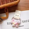 Cuerda para el pelo con estampado de cachorro a rayas linda nueva para niños niñas rosa bola de animal clip lateral clip