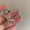 Aretes Punk de Serpiente Enrollada Diseño Nicho Aretes de Clip para Oreja No Perforada para Pareja para Hombres y Mujeres Clips para Hueso de la Oreja