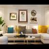 Pintura Decorativa de Parede de Fundo de Sofá de Sala de Estar Moderna Simples Elegante de Alto Nível Textura Abstrata Mural Estilo Creme Pintura Pendurada