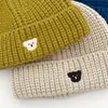 Gorro de Punto Cálido de Otoño e Invierno para Niños Estilo Coreano Unisex para Bebé Gorro de Punto Bordado de Oso de Moda Lana Gorro de Moda