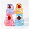 Pacote com 1 Capivara Dourada com Glitter de Açúcar de Malte, Bola Squishy de Reação Lenta, Alívio de Estresse, Brinquedo de Apertar e Mexer