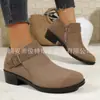 2026 Moda Transfronteiriça Color-Blocking Botas Martin Botas Curtas Botas Femininas Novo Estilo Todas as Estações Comércio Exterior Tamanho Grande