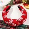 Faixa de Cabeça de Natal Transfronteiriça Qiyue Faixa de Cabeça com Galhos de Rena Decorações de Natal Fivela Plástica para Cabeça de Crianças Decoração de Festa