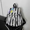 Mochila Estilo Novo 2026 com Grande Capacidade, Design Moderno e Simples para Alunos do Ensino Fundamental II e Médio, Mochila Doce da Moda com Listras e Color Blocking