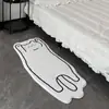 Alfombra Coreana Ins Simple con Forma Especial de Gatito y Perro para Sala de Estar, Ventana Saliente, Felpudo Decorativo, Absorbente de Agua y Resistente a Manchas, Manta para Mesita de Noche de Dormitorio