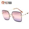 L9105 gafas de sol de cristal con color incrustado sin montura caja decorativa de corazón de un solo disparo gafas de sol modernas para mujer para la vida