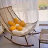 Nova Cadeira de Balanço Reclinável Adulto Jardim Varanda Casa Lazer Cadeira de Rattan Pessoa Preguiçosa Cadeira de Balanço Pátio Externo Cadeira de Rattan Trançado