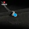 Colar com Pingente de Calcedônia Natural com Pingente de Cabacinha Banhada a Prata e Ovo de Pombo, Novo Estilo Chinês de Alta Qualidade Cor de Jade Verde Gelo