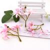 Orquídea Pequena Artificial 3 Galhos DIY Xunpu Grampo de Cabelo Feminino Faixa de Cabelo Acessórios de Cabeça DIY Flor Sapatos Chapéu Acessórios de Flores Artificiais