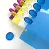 Cubierta de Hoja Suelta de PP de Sarga Álbum de Tarjetas con Agujero de Hongo Marco Colorido Transparente Hebilla de Hongo Carcasa de Cubierta de Álbum de Fotos Personalización