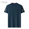 Camiseta de Manga Corta para Hombre 2023 Verano Nueva Llegada Estilo Coreano Estampada Cuello Redondo Moda Marca Camiseta de Media Manga para Jóvenes Ropa de Hombre