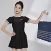 Traje de baño de una pieza femenino para aguas termales, estilo celebridad de internet ins, adelgazante, cubre abdomen, para estudiantes, conservador, deportivo, de alta calidad, verano