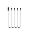 Cable divisor de corriente para pedales de efectos, cable de extensión de uno a múltiples con conectores en ángulo para pedales de efectos de bloque único de guitarra y bajo