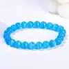 Pulseira Feminina Original de Cristal Pedra Olho de Gato Rosa, Popular em Transmissão ao Vivo do Douyin, em Estoque, Joia de Mão da Moda e Versátil Atacado