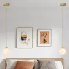 Lustre de três braços totalmente em cobre, luz principal para restaurante bar estilo francês, design de flor lírio-do-vale na cor creme, pequeno lustre de cabeceira para quarto