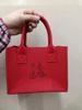 Bolsa Tote de Fieltro Rojo Nueva Bendición Regalo Bolsa de Fieltro Bolsa de Empaque de Souvenir Bolso de Mano de Fieltro de Dibujos Animados