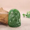 Venta al por mayor de fábrica imitación jade Hetian colgante zodiaco Tigre material de Mongolia Exterior verde espinaca Tigre Tigre Shengwei colgante collar de jade
