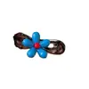 Pasador de clip retorcido con flor azul para mujer, estilo de alta gama, nuevo accesorio para el cabello 2026 para la parte posterior de la cabeza