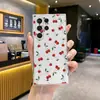 Funda de teléfono transparente estilo Ins pintada a mano de cerezas de terror para Halloween, adecuada para Samsung S22/S23, funda suave de cobertura total