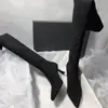 Botas de punta fina, tacón de aguja, hasta la rodilla, botas largas elásticas de gamuza estilo coreano, zapatos altos de invierno para mujer, con un ajuste seguro que evita que se resbalen