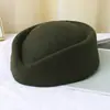 Sombrero de azafata estilo Hepburn francés, boina lisa, bombín de lana para presentaciones en recepción, sombrero elegante vintage para salidas