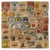 50 piezas de pegatinas de sellos retro americanas, decoraciones vintage nostálgicas de graffiti para agendas, teléfonos, patinetas, pegatinas impermeables al por mayor