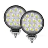 Mini luz de trabalho LED para carro transfronteiriça, 3 polegadas, redonda, 14 LEDs, 42 W, holofote para veículo off-road, farol de caminhão, luz de neblina