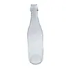 Botella de Enzimas de 1L, Botella Redonda Vacía, Botella de Vidrio Transparente para Bebidas, Botella Sellada para Leche y Jugo, Tapa Selladora de Presión, Botella para Vino de Frutas