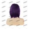 Peluca cosplay europea y americana transfronteriza para mujer, Bobo corto lacio, color morado oscuro, set de peluca para festival de animación