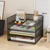 Estantería de escritorio, organizador de archivos para escritorio de oficina, estantería vertical de varios niveles para niños, estante de almacenamiento para habitaciones de estudiantes
