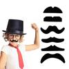 Accesorios de Halloween Barba Falsa Autoadhesiva para Adultos y Niños Mascarada Actuación Divertida Barba Negra Artificial de Fieltro Forma de Ocho