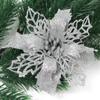 Flor de Natal em pó dourado simulado de 11cm flor artificial acessórios de guirlanda de Natal decoração de árvore de Natal atacado mais vendido