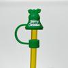 Série Explosiva de Natal Transfronteiriça Silicone Diversão Infantil Tampa com Canudo Tampa contra Poeira Tampa para Canudo de Copo Stanley