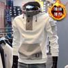 Otoño 2023 Nuevo suéter holgado de marca de moda para hombre, ropa de trabajo con capucha, jersey deportivo informal con costuras