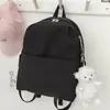Mochila pequeña, bolso de doble hombro, mini, alto (alto valor estético), versátil, tamaño pequeño, mochila escolar, Mori-kei (estilo bosque), color sólido, estilo MUJI, para ir a la oficina, bolso pequeño, mujer