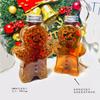 Urso Transparente Fofo Árvore de Natal Garrafa Série de Natal Simples Feito à Mão DIY Brincos Material para Brincos Acessórios