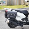 Muscle car Lobo adequado para Haojue AFR125 caixa lateral envolvente de borda lateral bolsa lateral bolsa para capacete motocicleta modificada bolsa de viagem impermeável