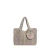 Bolso Tejido de Hilo de Algodón Hecho a Mano de Nicho para Mujer 2025 Invierno Nuevo Estilo Lujo Accesible Elegante Moderno Bolso Bandolera Casual Bolso Cuadrado Pequeño