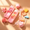 Moldes creativos para paletas de la serie geométrica, con diseños hexagonales y en forma de corazón, para manualidades de fondant caseras y repostería creativa