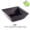 Mesa para Fondue Estilo Japonés Vajilla Creativa de Plástico Plato Negro para Snacks de Salsa de Soja Dim Sum Plato de Melamina Imitación Porcelana Tazón para Salsa Plato de Condimentos