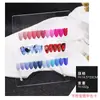 Novo estilo japonês alto transparente nail art display board acrílico transparente display stand unha colar cor cartão unha peça de exibição moldura foto