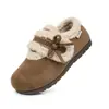 Zapatos Birkenstock Retro de Suela Gruesa Forrados Cálidos Completamente Cubiertos para Mujer Invierno Gamuza Aumento de Altura Interior Botas de Nieve Birkenstock Zapatos de Algodón con Piel