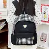 Mochila de cuadros fresca y sencilla para estudiantes de secundaria y preparatoria, gran capacidad, estilo coreano, diseño de nicho, mochila minimalista para el día a día
