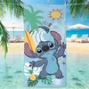 Toalla de Baño de Microfibra Linda de Stitch, Toalla de Playa Absorbente de Agua de Secado Rápido para Exteriores, Toalla Deportiva para B&B, Suministro Directo del Fabricante