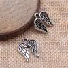 15X17Mm 1.3g Plata Antigua Accesorios DIY Material Colgante Animal Volador Par de Alas Colgante