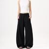 JIAMU estilo old money estilo americano retro holgados neutros negro pantalones machete hombres y mujeres sueltos pierna ancha pantalones casuales