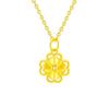 Colgante de trébol de oro de Vietnam, de latón chapado en oro, colgante de moda para mujer, cadena de clavícula femenina, collar de hierba de la suerte del amor